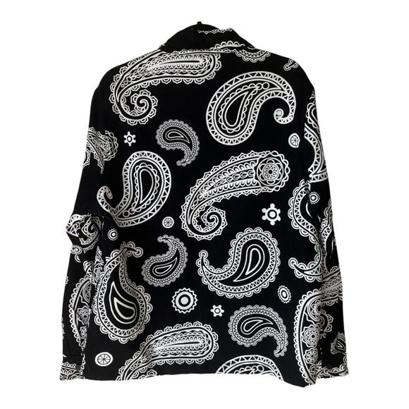 Night Addict Paisley Men's Shirt Jacket Size Medium NWT - Picture 2 of 4